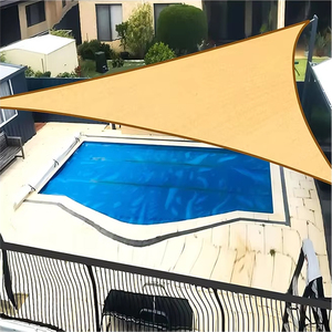 Voile d'ombrage 6x6x6m pour patio extérieur, <span class=keywords><strong>pergola</strong></span>, abri <span class=keywords><strong>de</strong></span> voiture, allée, en tissu tricoté HDPE unique beige, type Malla Sombra - Product Image 1