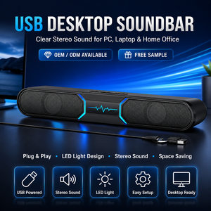 <span class=keywords><strong>Barre</strong></span> <span class=keywords><strong>de</strong></span> <span class=keywords><strong>son</strong></span> Bluetooth <span class=keywords><strong>de</strong></span> bureau avec lumière RVB, <span class=keywords><strong>son</strong></span> stéréo, entrée USB/AUX pour PC, TV, ordinateur portable, audio domestique - Product Image 1