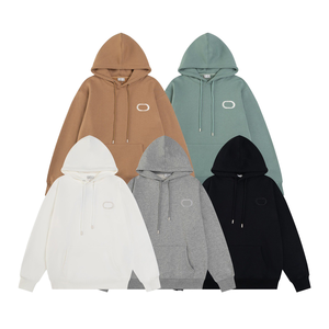 เสื้อฮู้ดดี้ SINEWY แบบ unisex ทรงโอเวอร์ไซส์ ผ้าฝ้ายถัก สีพื้น เรียบง่าย สวมใส่สบาย เหมาะสำหรับฤดูใบไม้ร่วง มีกระเป๋าหน้า ดีไซน์ระบายอากาศได้ดี - Product Image 1