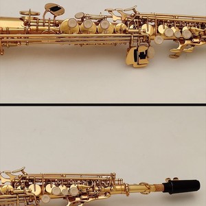 Saxophone <span class=keywords><strong>soprano</strong></span> <span class=keywords><strong>droit</strong></span> si bémol laqué or Saxophone <span class=keywords><strong>soprano</strong></span> professionnel Vente en gros directe d'usine - Product Image 4