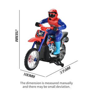 Vente en gros Moto RC 1:10 2.4Ghz pour enfant, 4 canaux, rouge, avec fonctions de drift et de pulvérisation, modèle de jouet avec lumières, moto RC de cascade, buggy, jouet de loisir - Product Image 4