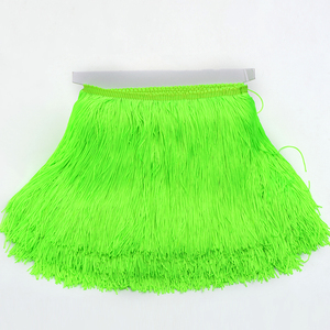 10 mét hai dây mã hóa 20cm dài Neon màu Chinlon ren TRIM Ribbon may rìa tua cho Latin ăn mặc quần áo sân khấu - Product Image 5