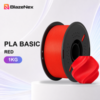 Filament d'impression 3D PLA Rouge Basique 1KG Bobine pour Prototypage Quotidien BlazeNex Modèles à Détails Fins 1.75mm pour Imprimantes 3D FDM