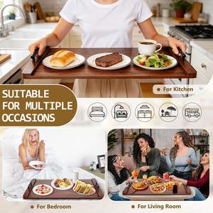 Plateau <span class=keywords><strong>de</strong></span> service décoratif en bois <span class=keywords><strong>de</strong></span> noyer pour cuisine, couvre-plaques <span class=keywords><strong>de</strong></span> cuisson en bois pour cuisinières électriques et brûleurs à gaz - Product Image 3