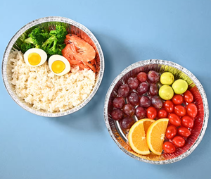 Barquettes en aluminium en gros, grandes barquettes rondes en aluminium jetables de qualité alimentaire, boîte à lunch - Product Image 5