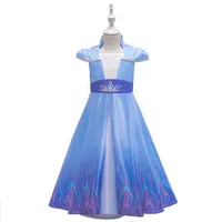最新のキッズセレブ服プリンセスエルザウェアドレス女の子のためのハロウィーンの衣装