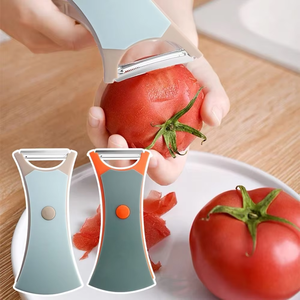 Éplucheur de pommes de terre manuel multifonction 2-en-1 en acier inoxydable, hachoir à fruits et légumes, mini trancheuse à pommes de terre, râpe et déchiqueteuse - Product Image 6