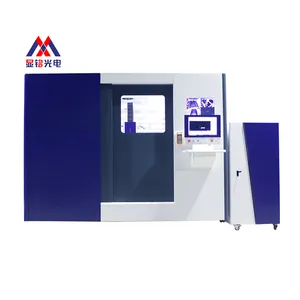XM-1530 popular full covered stainless sheet metal fiber laser cutting machine for automatic loading 12kw 3kw