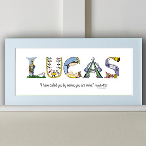 Regalos Cristianos Personalizados para Bebés, Marco de Fotos de 1 Año para Niña, Decoración de Pared, Regalo de Dedicación para Bebés - Product Image 2