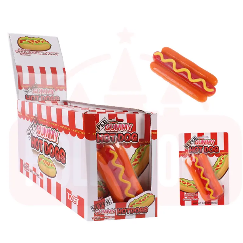 Holeywood 3D gigante Hot Dog 150g grande peso caramelle gommose Halal OEM & ODM personalizzabile personalizzazione privata all'ingrosso supportato