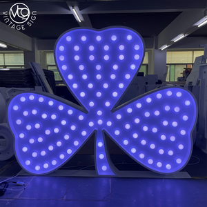 Letras Decorativas 3D Personalizadas con Forma de Trébol, Letrero con Bombillas LED RGB para Decoración de Eventos al Aire Libre y Fácil Instalación en Fachadas de Tiendas Comerciales - Product Image 4