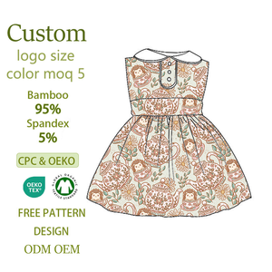 Nuovi Arrivi: Abiti Senza Maniche con Stampa Floreale e Riccio per Bambine di 9 Anni, Personalizzabili - Product Image 1