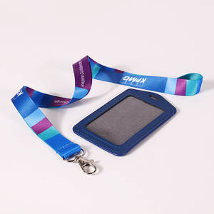 الأزياء غرزة الجملة سلسلة مفاتيح مخصصة جودة الأزرق ID بطاقة الرقبة الحبل مع شعار - Product Image 1