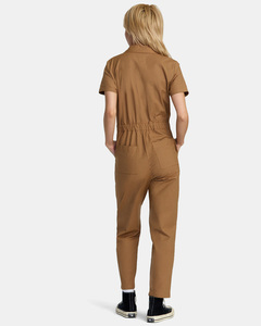 Fabricant OEM Combinaisons pour femmes Combishorts Plus Size Brown Lightweight Plays Workwear Jumpsuit for Female Women Ladies - Product Image 3