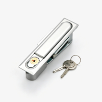 Serrure à panneau en alliage de zinc LIDA MS490, serrure plate à noyau en cuivre croisé pour armoire de distribution ou de transformateur