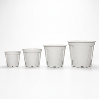 Pots de fleurs modernes, mignons, durables et légers en plastique PP blancs pour pépinière, jardin vertical, sol, démarrage, élégants, pour bureau et intérieur