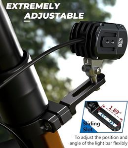 Soportes de Montaje para Luces LED, 360 °   Abrazaderas Giratorias Ajustables para Barra Antivuelco de UTV, Compatibles con 1.5" / 1.75" / 1.85" / 2" / 2.1" - Product Image 2
