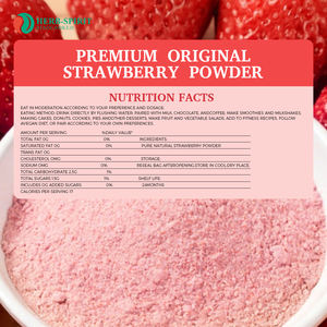 Polvo de fresa orgánico liofilizado sin azúcar añadido, polvo de fruta con sabor a fresa - Product Image 5