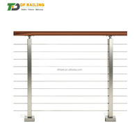 DF Edelstahl-Seilgeländersysteme SS 304 316 Spannseil-Handlauf Horizontales Kabelseil-Geländer