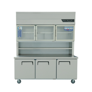 Ristorante <span class=keywords><strong>porta</strong></span> di vetro congelatore supermercato frigo acciaio inox <span class=keywords><strong>combinato</strong></span> <span class=keywords><strong>frigorifero</strong></span> - Product Image 1
