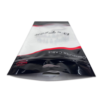 Pochette à zip-lock en plastique personnalisée, ligne de données, sac d'emballage transparent mat pour étui à accessoires de câble de chargeur de téléphone portable