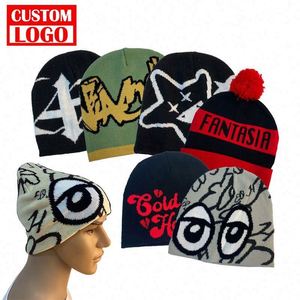 Bonnets d'hiver en acrylique de haute qualité, bonnets personnalisés, matière tricotée douce, bonnet sans revers, bonnet d'hiver - Product Image 1