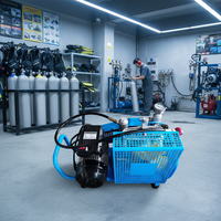 Compresor de Aire de 100L, 300 bar, 4500 psi, 220V para Clubes de Buceo, Entusiastas de la Acuicultura Marina, Compresores de Aire de Respiración de Alta Presión