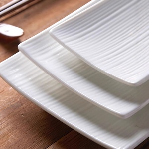 Modern White Ceramic Sushi Plate Creative Japanese Western Dessert Snack Long Plate <strong>Disposable</strong> Home <strong>Tableware</strong> - Product Image 1