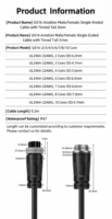 Kabel Steker Penerbangan GX16 M16, Kabel Daya Konektor Bundar Tahan Air IP67 2 hingga 10 Pin untuk Otomotif, Peralatan Industri