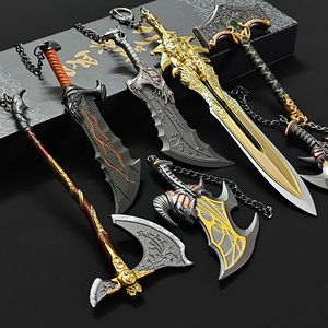 Game <span class=keywords><strong>War</strong></span> <span class=keywords><strong>God</strong></span> Ax Thor Arme Modèle Couteau Porte-clés Cosplay Bijoux - Product Image 1