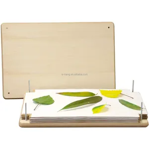 Bamboo wooden Flower and Leaf Press 11 x 7 inch Flower Pressing Kit, Botanical Press for Outdoor Learning