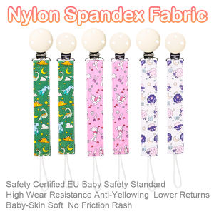 Sucettes sans BPA, jouet pour bébé, attache-sucette, chaîne porte-sucette, <span class=keywords><strong>ensemble</strong></span> pour garçons et filles de 0 à 24 mois - Product Image 2