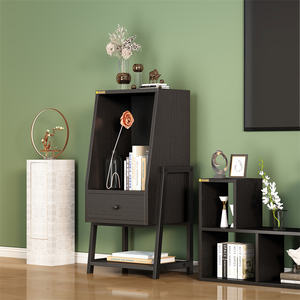 YQ FOREVER armoire de rangement en bois, Table de <span class=keywords><strong>chevet</strong></span>, rangement <span class=keywords><strong>Cube</strong></span> commode bibliothèque étagère chambre salon meubles - Product Image 3