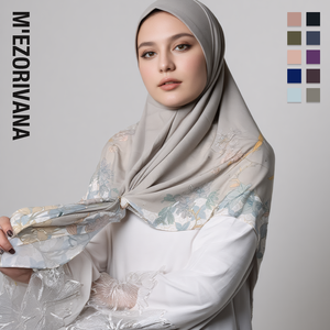 Chapeau-écharpe de style malais <span class=keywords><strong>avec</strong></span> couverture imprimée de strass pour le printemps pour les musulmans - Product Image 4