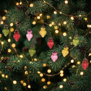 Handmade Premium Multicolor Glass Rust Free Tiny Christmas Tree Ornaments Mix Shape Hanging19 for Indoor/<b>Outdoor</b> Use - Product Image 3