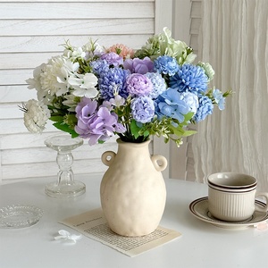 SZ04-27 gros mariage fleur bleu fleur artificielle Bouquet soie fleurs grappes décoration de la maison rosiers mariage flore - Product Image 2