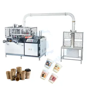 Máquina de fabricación de vasos de papel de suelo de eliminación Coreana de fabricación de nuevo diseño para usar y tirar taza de café
