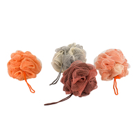 Fleur de bain pour bébé en maille de boule de douche colorée écologique avec différentes couleurs offrant aux gens une expérience de bain différente