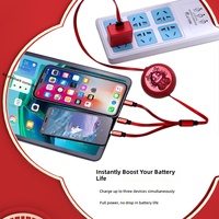 Coffret Cadeau Année du Cheval, Boîte Cadeau d'Affaires Année du Dragon, Câble de Données pour Banque Mobile, Charge Rapide Rétractable Haut de Gamme, Double Chargeur Flash