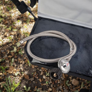 <span class=keywords><strong>Kit</strong></span> de tuyau de barbecue avec raccord en T de 3/8 pouce et régulateur de pression de <span class=keywords><strong>gaz</strong></span> propane LP pour brûleur latéral - Product Image 4