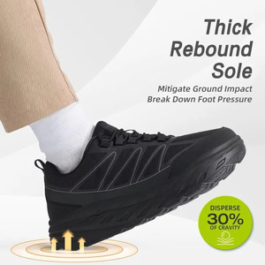 Chaussures orthopédiques confortables pour hommes, style baskets, à bout large, pour diabétiques, avec soutien de la voûte plantaire, pour la marche, le travail et le tennis, OEM ODM - Product Image 2