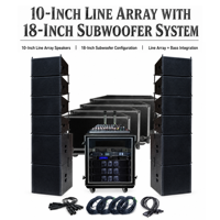 Sistem Speaker Line Array Profesional 10 Inch Speaker 18 Inch Subwoofer Peralatan Suara PA untuk Gereja Konser Pesta