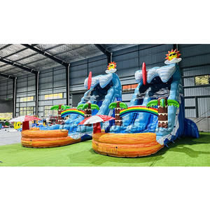 Glissière d'eau pleine d'entrain gonflable bleue <span class=keywords><strong>de</strong></span> marbre d'arbre <span class=keywords><strong>de</strong></span> marbre <span class=keywords><strong>de</strong></span> Offre Spéciale avec le ventilateur - Product Image 4