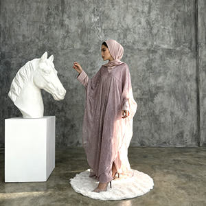 Abaya de Poliéster con Cuentas de Lujo para Mujeres Musulmanas, Elegante, Personalizada, para Fiestas y Eventos, Venta al Por Mayor, OEM - Product Image 4