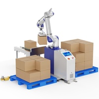Paletizador PLC de 5 Ejes JINWEI DS-CR45, 45 kg, 1947 mm, Acero Inoxidable, CE UL, 8 Piezas/min, ISO 10218, para Operaciones Pesadas y Estables en Fábricas