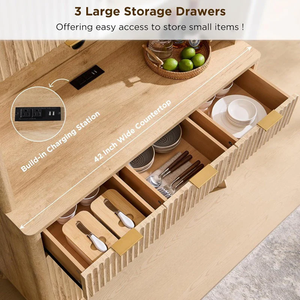 Luxury Modern <b>Bar</b> <b>Cabinet</b> in with Spacious Drawer Wine Storage Shelves Freestanding Home Furniture Na Luxury Modern <b>Bar</b> <b>Cabinet</b> - Product Image 6