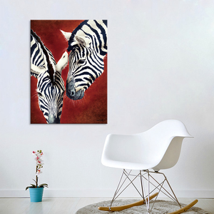 Pittura moderna per la decorazione della stanza dei bambini pittura su tela stampata semplice animale zebra in bianco e nero - Product Image 6