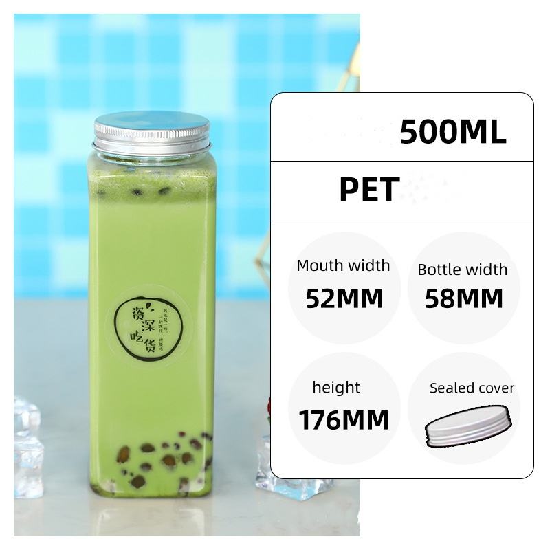 Transparent bottle with sealing Aluminum cap