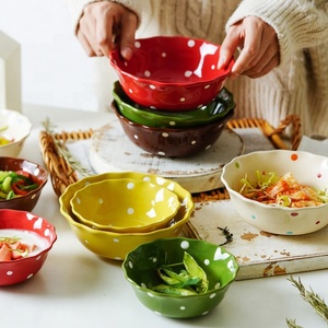 Bol de service en <span class=keywords><strong>porcelaine</strong></span> de cuisine, vaisselle colorée pour les fêtes, ustensiles de cuisson personnalisés, ramequins, bols <span class=keywords><strong>à</strong></span> soupe et <span class=keywords><strong>à</strong></span> salade, bols ronds en céramique - Product Image 1