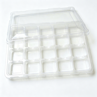 Boîte d'emballage en blister transparente de qualité alimentaire, production de moules personnalisés, multi-compartiments pour plateau de fruits confits et de snacks